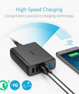 [Quick Charge 3.0] Anker PowerPort Speed 5 Chargeur Secteur 63W 5 Ports USB - Chargeur mural avec 2 ports QC 3.0 (compatibles QC 2.0) pour iPhone, Samsung, LG G5, Nexus 6, iPad et autres